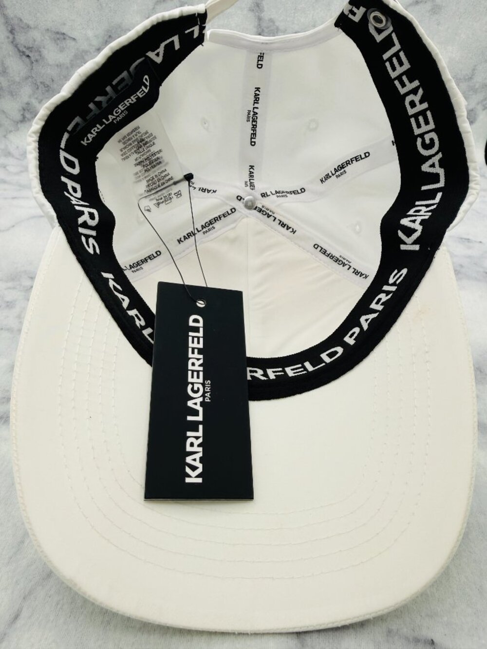 Karl Lagerfeld Paris Baseball Cap Choupette Tennis Embroidery White,One Size,NEW - Picture 6 of 12